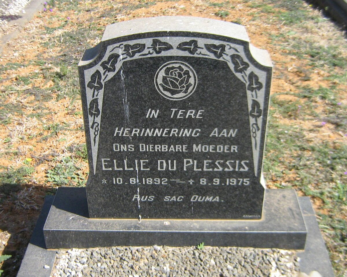 PLESSIS Ellie, du 1892-1975