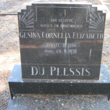 PLESSIS Gesina Cornelia Elizabeth, du 1896-1978