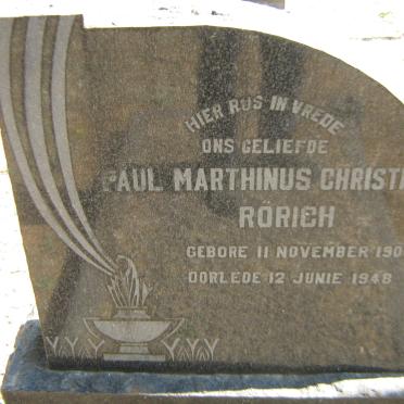 RORICH Paul Marthinus Christiaan 1906-1948