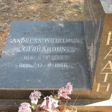 RAATH Andreas Wilhelmus Gerhardus 1885-1966