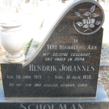 SCHOEMAN Hendrik Johannes 1913-1972