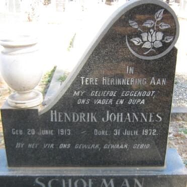 SCHOEMAN Hendrik Johannes 1913-1972