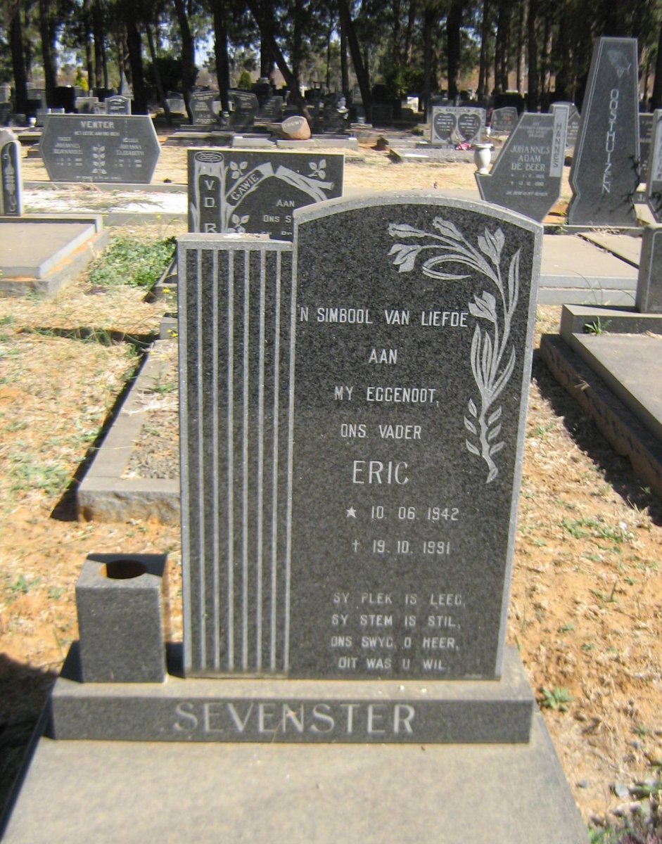 SEVENSTER Eric 1942-1991