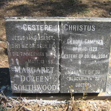 SOUTHWOOD Margaret Doreen nee CAMPHER 1923-2004