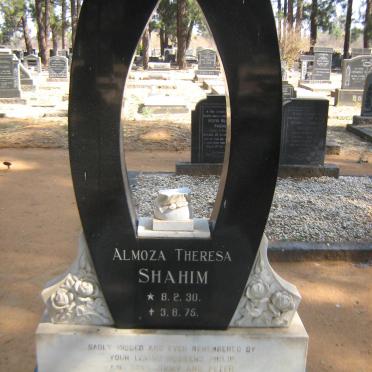 SHAHIM Almoza Theresa 1930-1975