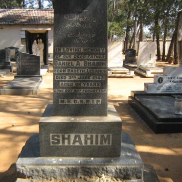 SHAHIM Daniel A. -1943