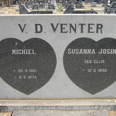 VENTER Michiel, v.d. 1921-1974 &amp; Susanna Josina ELLIS 1932-