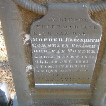 VISAGIE Elizabeth Cornelia nee VAN TONDER 1855-1941