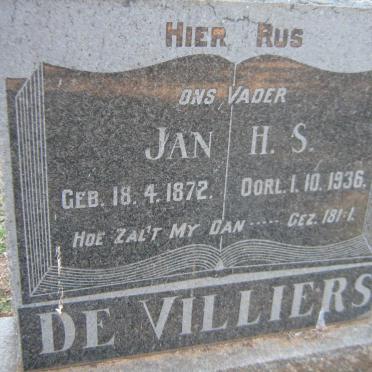 VILLIERS Jan H.S., de 1872-1936