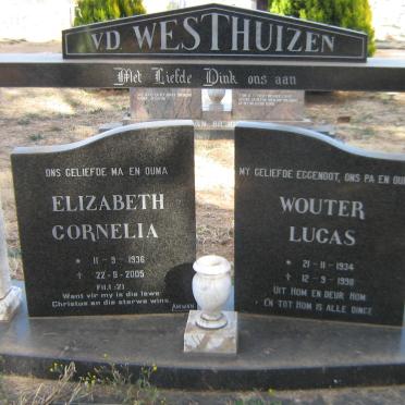 WESTHUIZEN Wouter Lucas, v.d. 1934-1998 &amp; Elizabeth Cornelia 1936-2005
