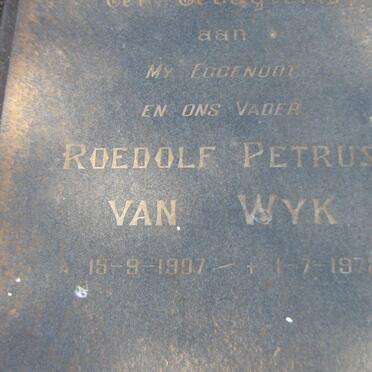 WYK Roedolf Petrus, van 1907-1972