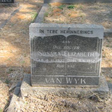 WYK Susara Elizabeth, van 1933-1952