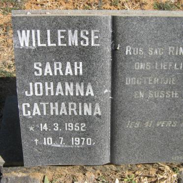 WILLEMSE Sarah Johanna Catharina 1952-1970