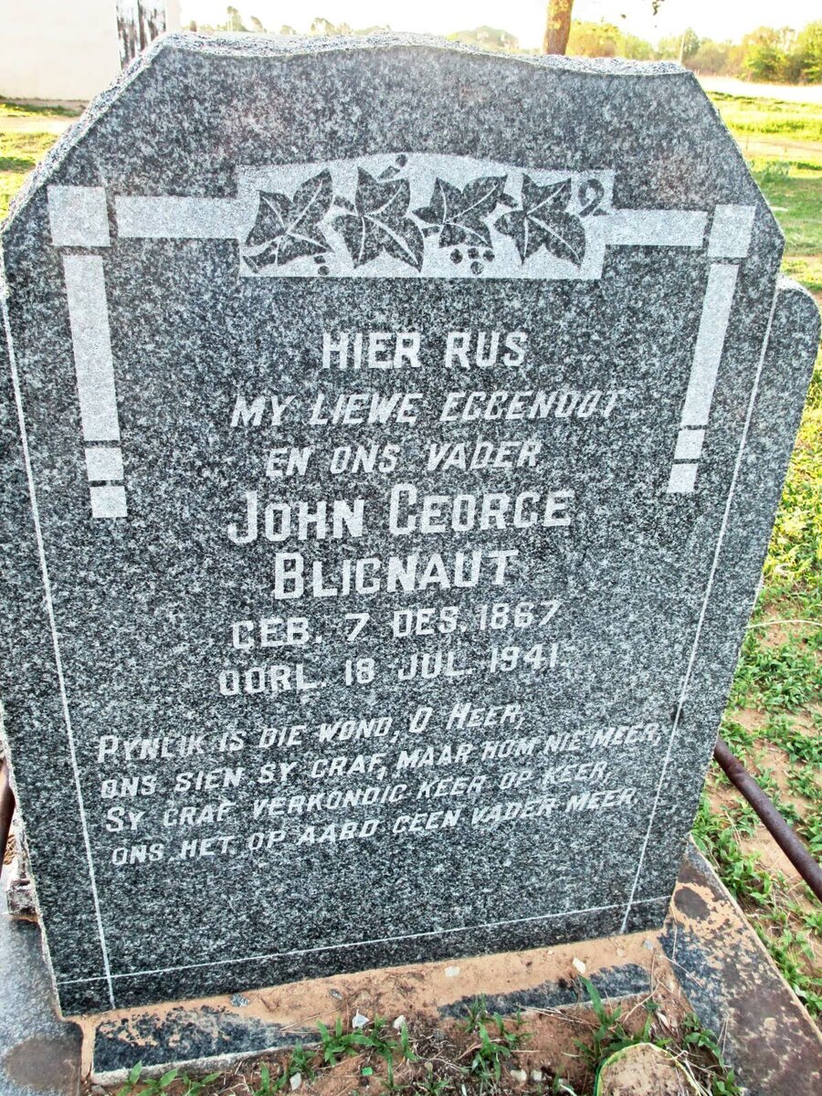 BLIGNAUT John George 1867-1941