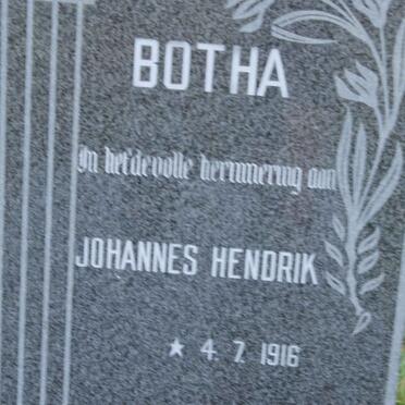 BOTHA Johannes Hendrik 1916-1984