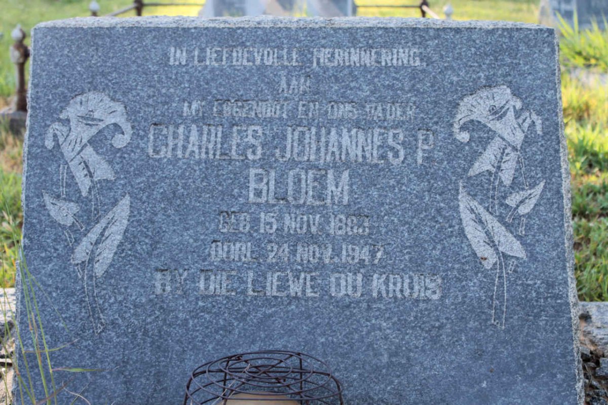 BLOEM Charles Johannes P. 1883-1947