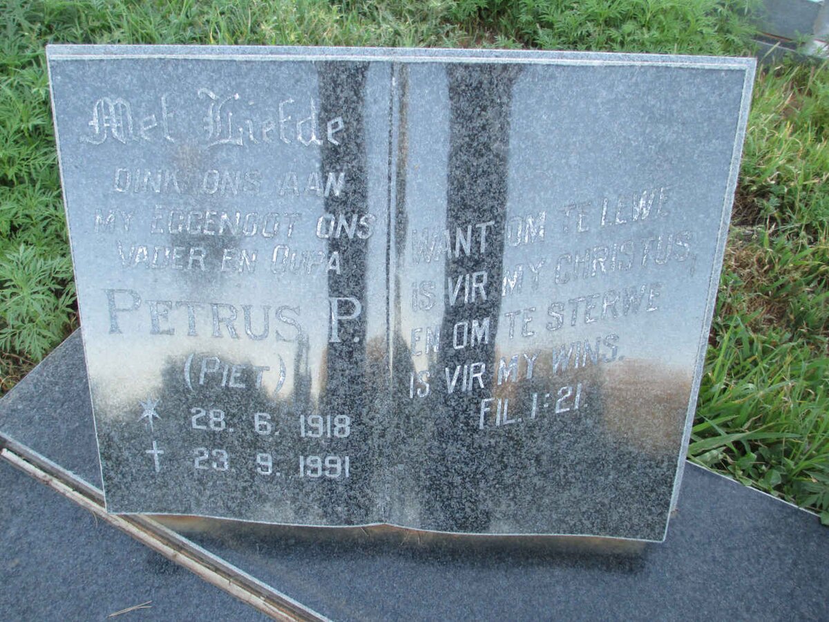 BERG Petrus P., van den 1918-1991