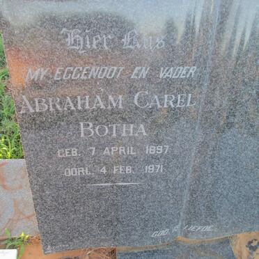 BOTHA Abraham Carel 1897-1971