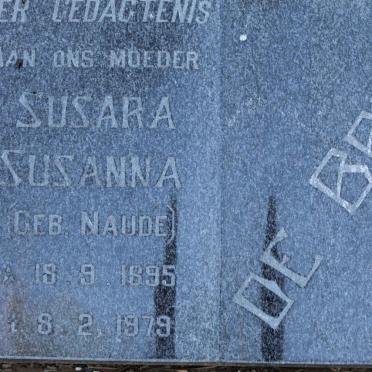 BRUIN Susara Susanna, de nee NAUDE 1895-1979