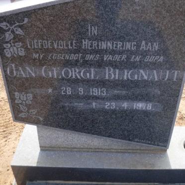 BLIGNAUT Jan George 1913-1978
