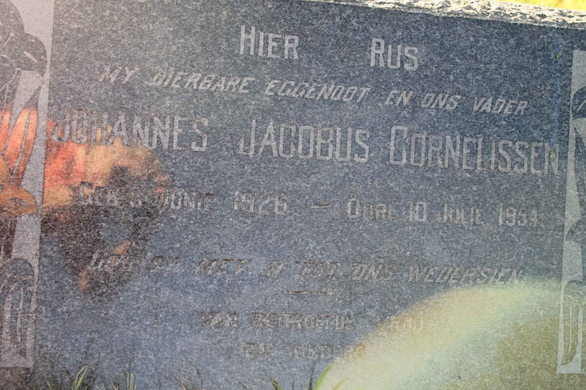 CORNELISSEN Johannes Jacobus 1926-1954