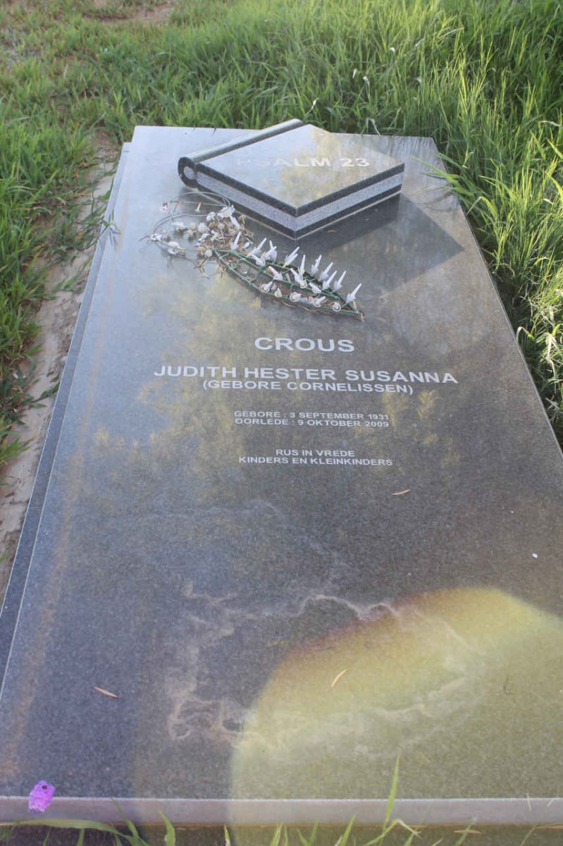 CROUS Judith Hester Susanna nee CORNELISSEN 1931-2009