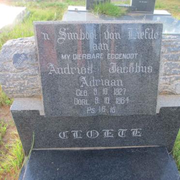 CLOETE Andries Jacobus Adriaan 1927-1964