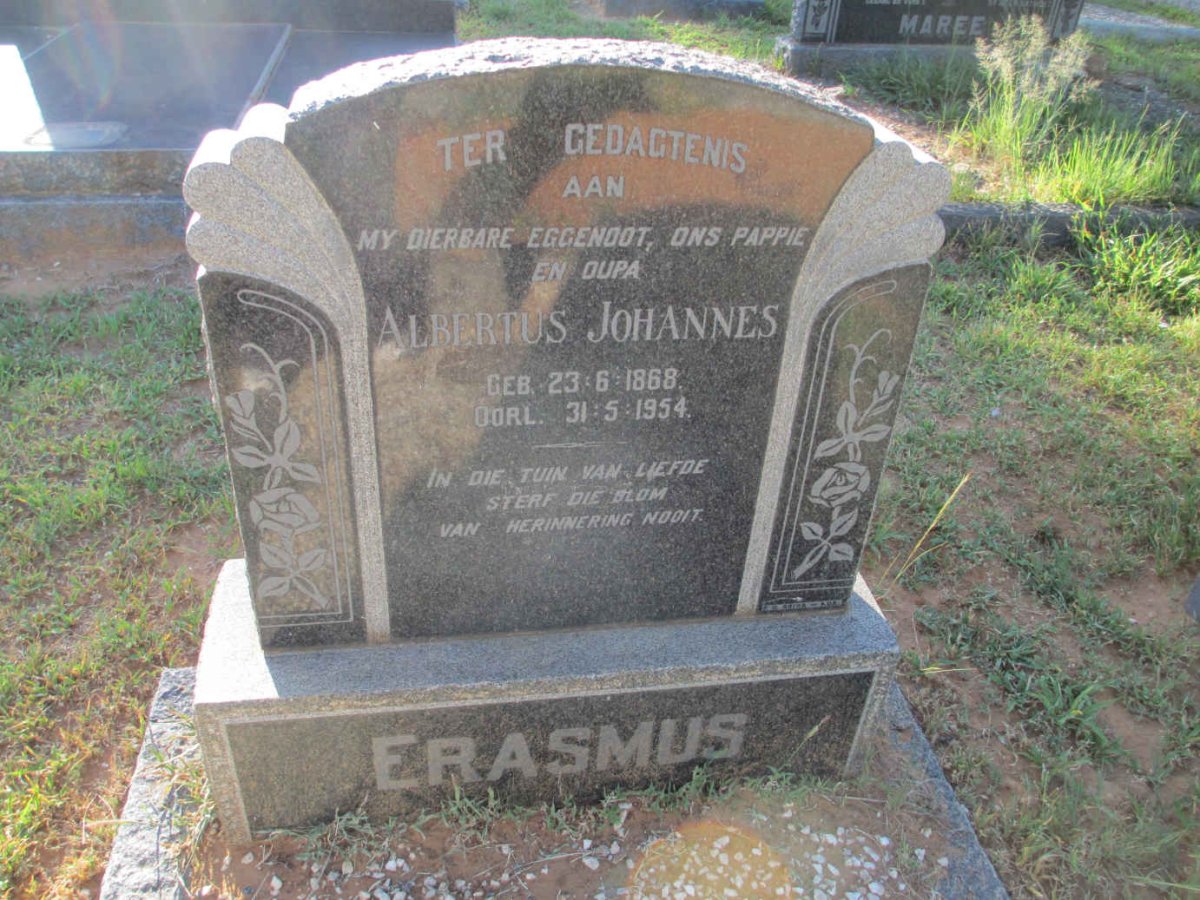 ERASMUS Albertus Johannes 1868-1954