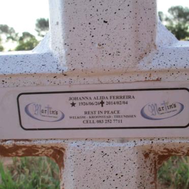 FERREIRA Johanna Alida 1926-2014