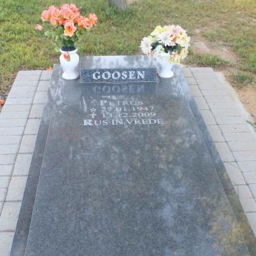 GOOSEN Petrus 1947-2009