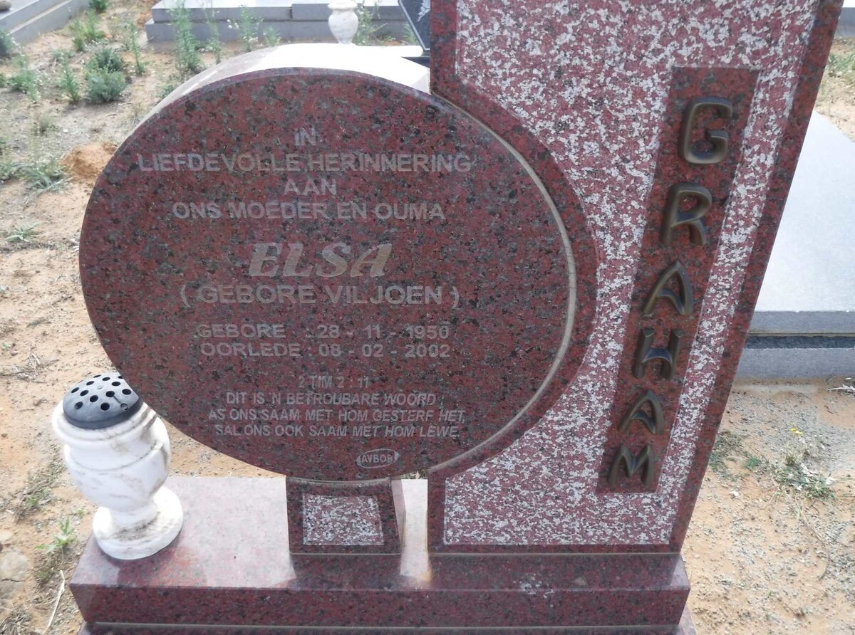 GRAHAM Elsa nee VILJOEN 1950-2002