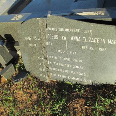 HERBST Cornelius Jacobus 1924-1977 &amp; Anna Elizabeth Maria 1925-1977