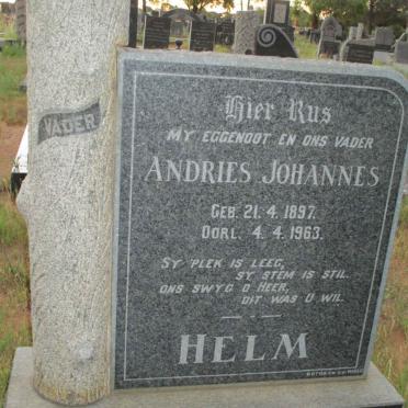 HELM Andries Johannes 1897-1963