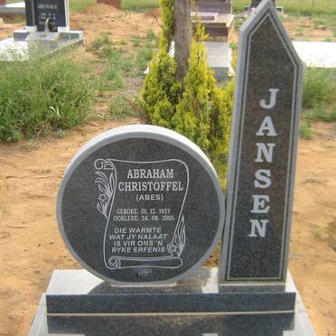 JANSEN Abraham Christoffel 1927-2005
