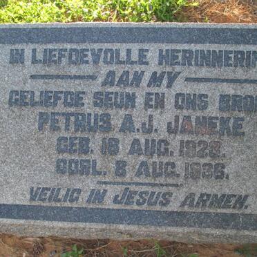 JANEKE Petrus A.J. 1923-1936