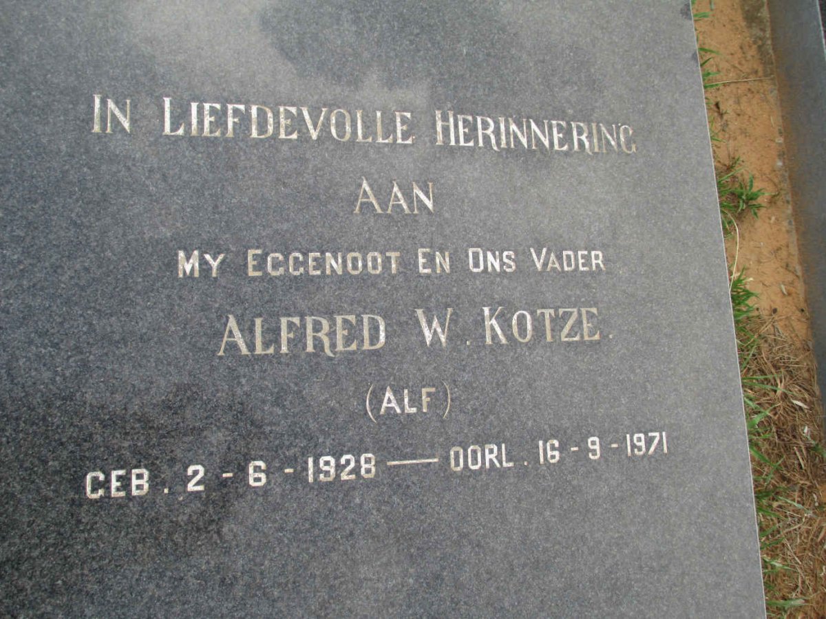 KOTZE Alfred W. 1928-1971