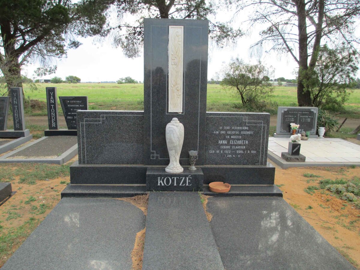 KOTZÉ Anna Elizabeth nee CLAASSEN 1923-1981