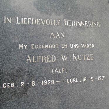 KOTZE Alfred W. 1928-1971