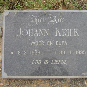 KRIEK Johann 1929-1995