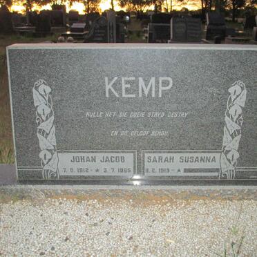KEMP Johan Jacob 1912-1965 &amp; Sarah Susanna 1919-