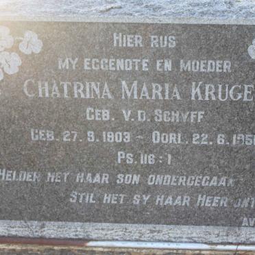 KRUGER Chatrina Maria nee V.D.SCHYFF 1903-1956