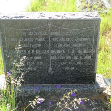 KRUGER Johannes H.P. 1885-1961 &amp; Andrea E.A. VENTER 1888-1959