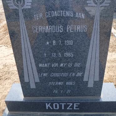 KOTZE Gerhardus Petrus 1910-1985