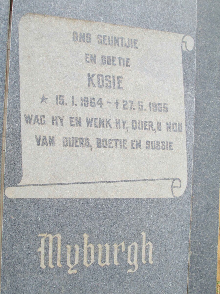 MYBURGH Kosie 1964-1965