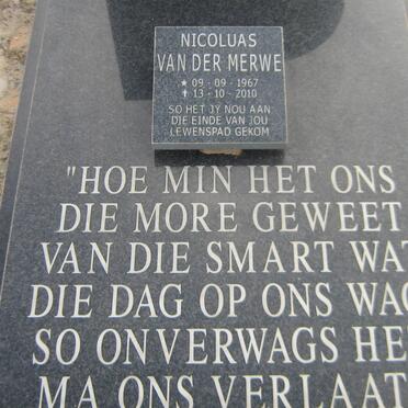 MERWE Nicoluas, van der 1967-2010