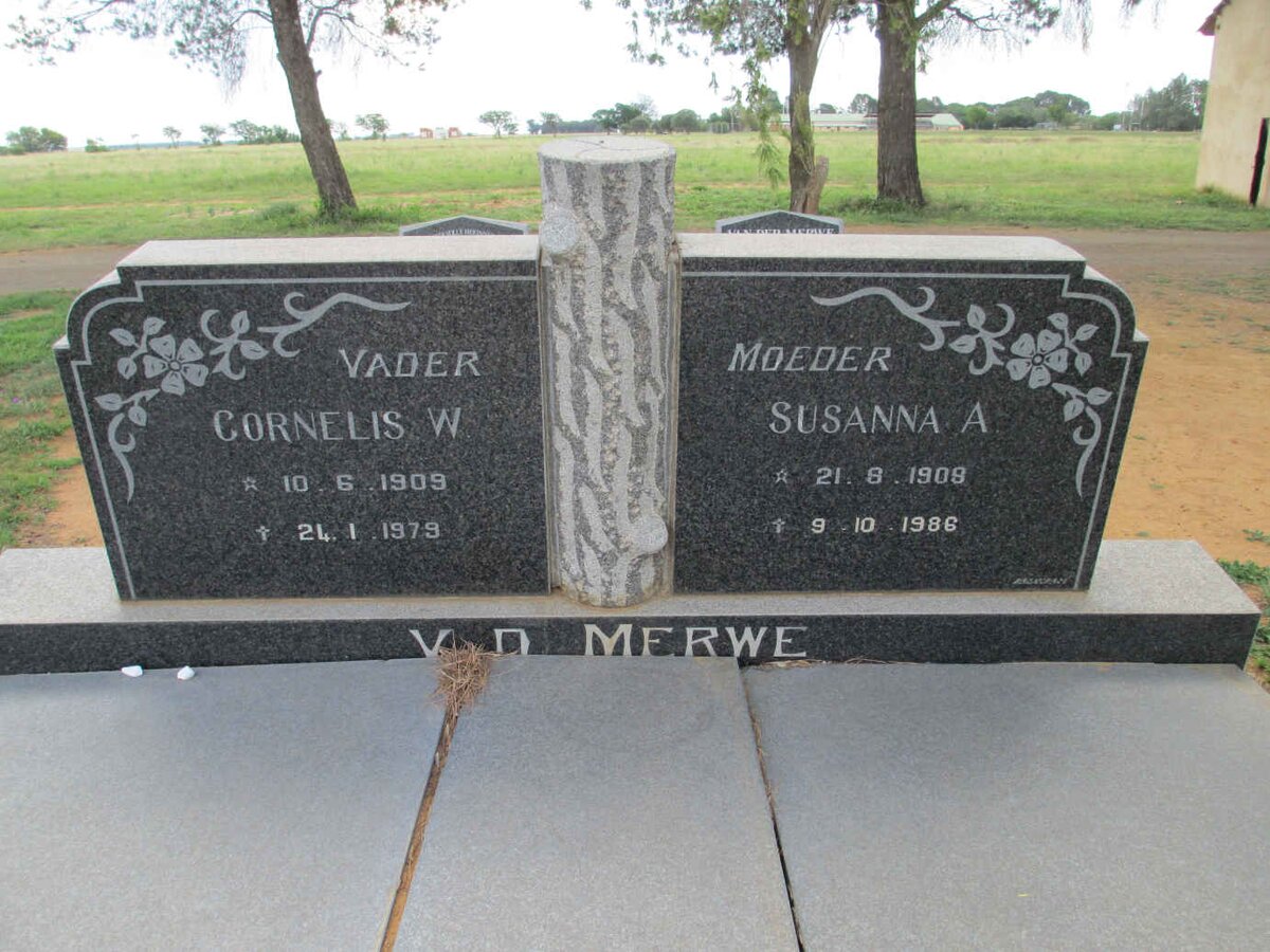 MERWE Cornelis W., v.d. 1909-1979 &amp; Susanna A. 1909-1986