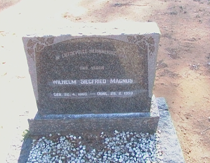 MAGNUS Wilhelm Siegfried 1860-1950