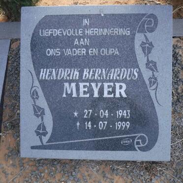 MEYER Hendrik Bernardus 1943-1999