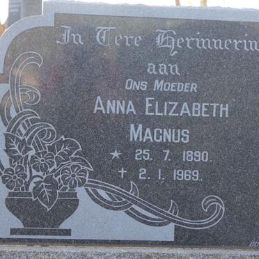 MAGNUS Anna Elizabeth 1890-1969