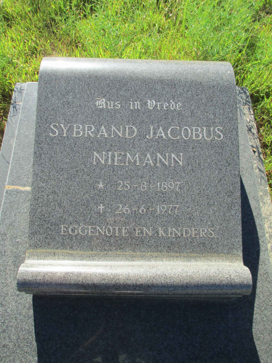 NIEMANN Sybrand Jacobus 1897-1977